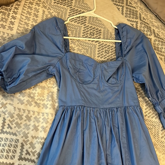 Blue Maxi Open Slit Dress - Picture 3 of 3